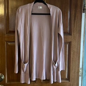 Women’s long pink cardigan